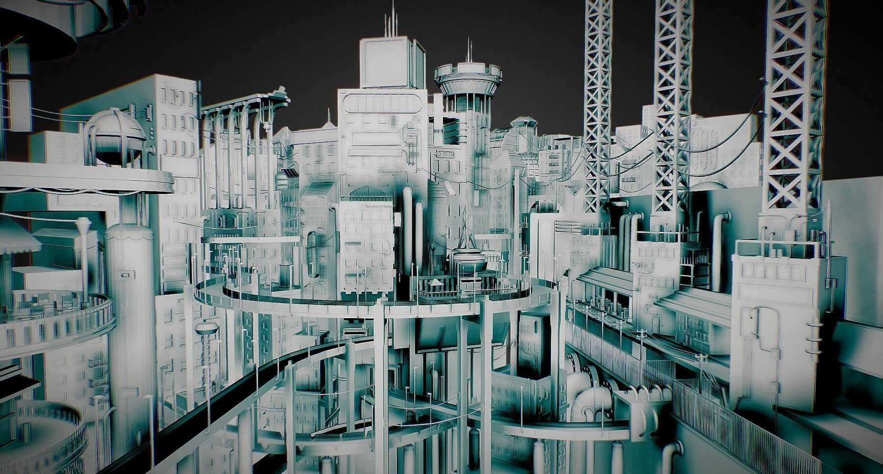 Low poly cyberpunk city фото 101