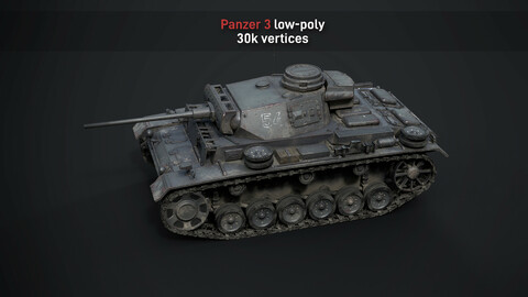 Panzer 3 lowpoly