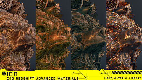 100 C4D Redshift Advanced Materials