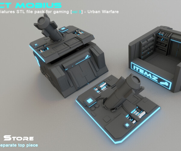 ArtStation 3D Printable Scifi Structures For Tabletop Gaming Vol 3 ArtStation 3D Printable Scifi Structures For Tabletop Gaming Vol 3