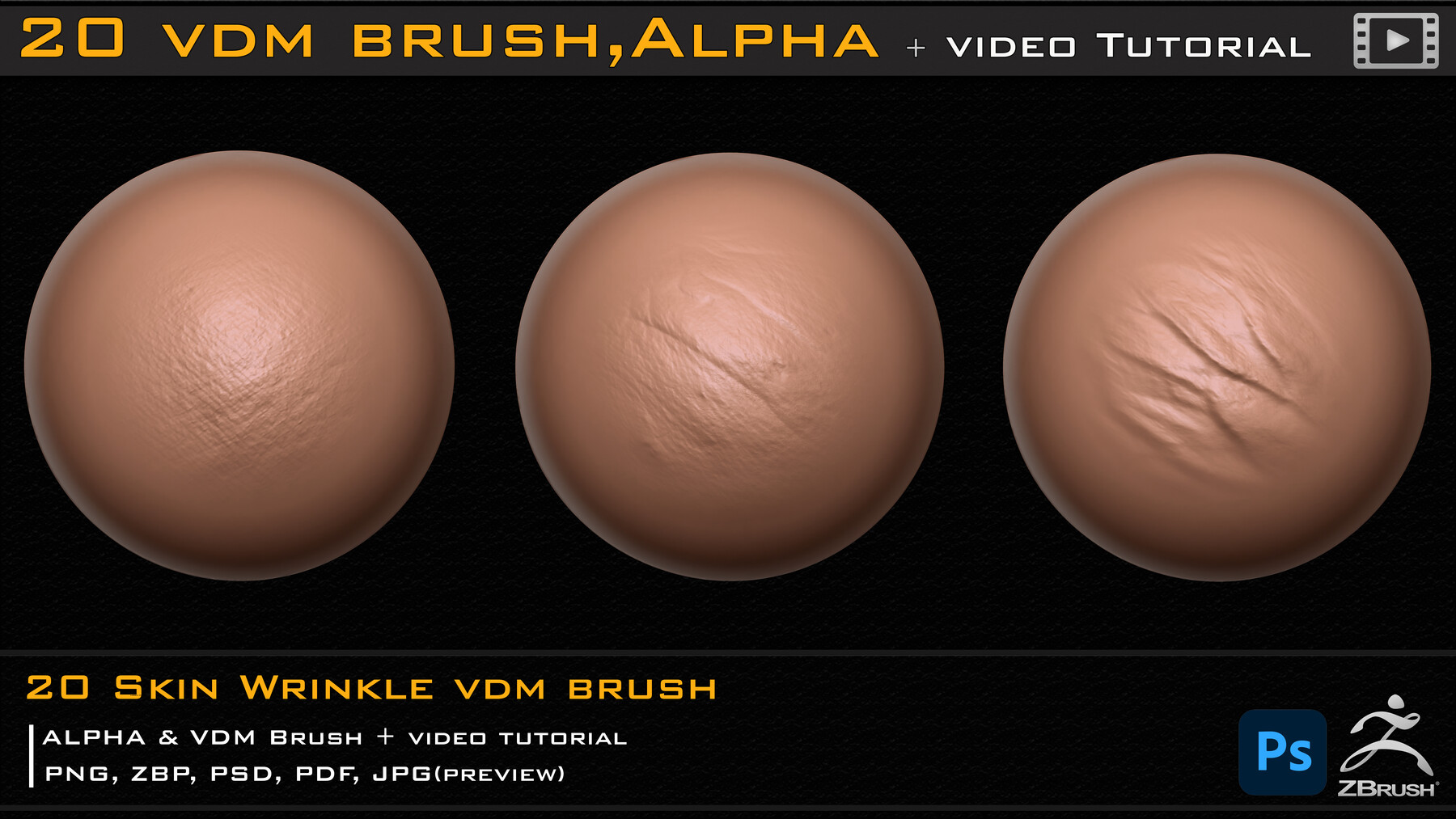 ArtStation - 100 Leather & Fabric Brush/Alpha + Video How To Use
