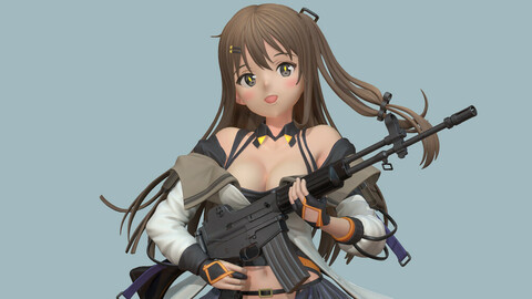 Girls' Frontline - K2(3d file)