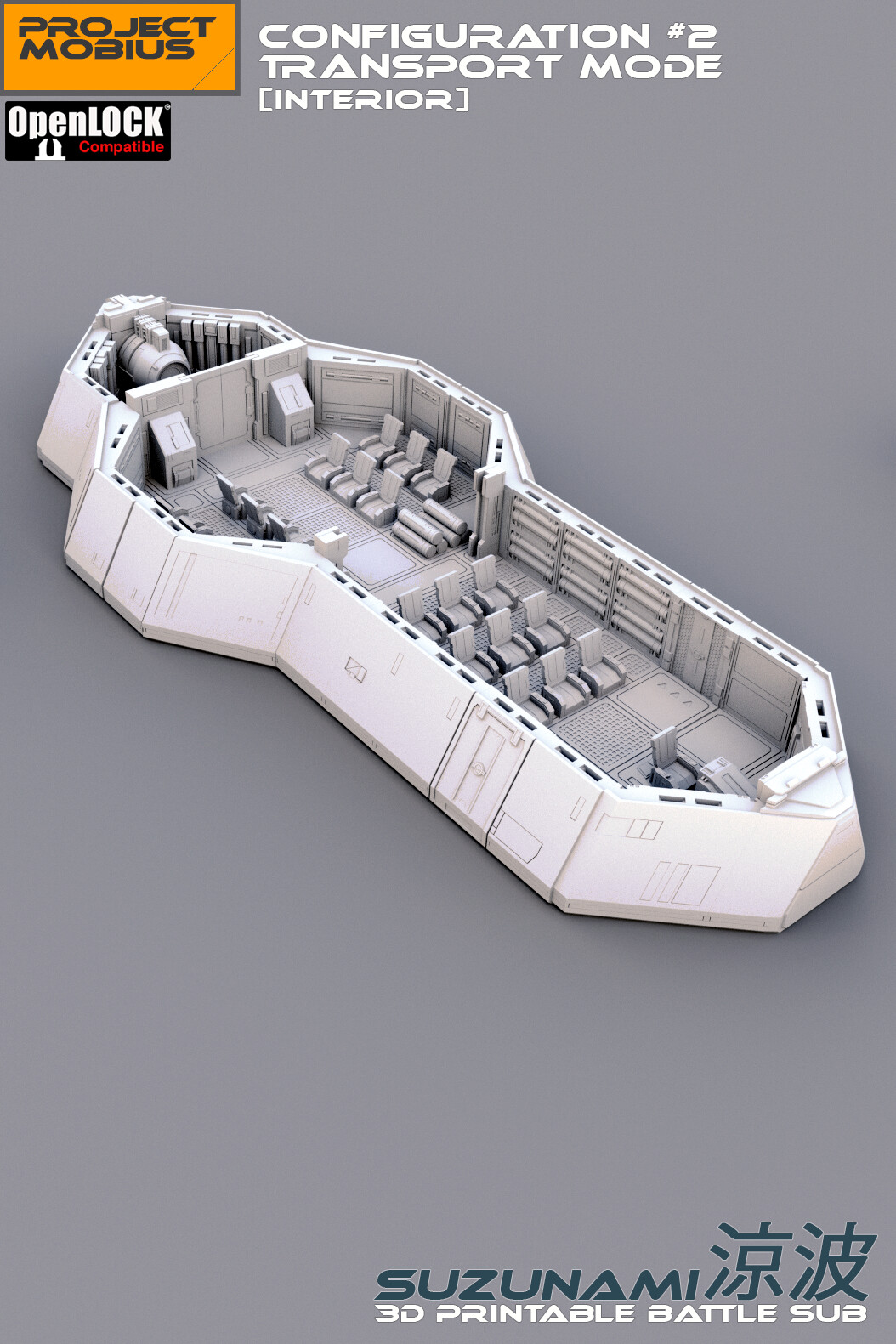 ArtStation - 3D Printable OpenLOCK Compatible Tiles - Battle Submarine ...