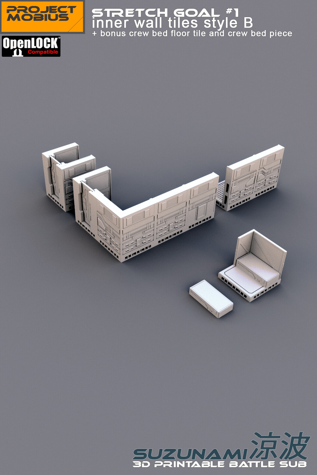 ArtStation - 3D Printable OpenLOCK Compatible Tiles - Battle Submarine ...