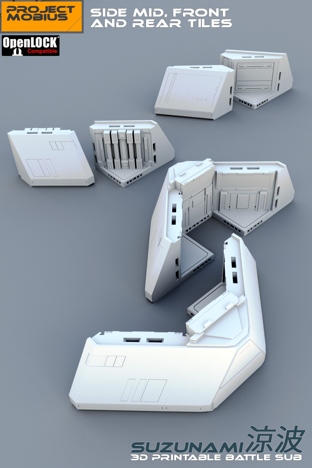 ArtStation - 3D Printable OpenLOCK Compatible Tiles - Battle Submarine ...