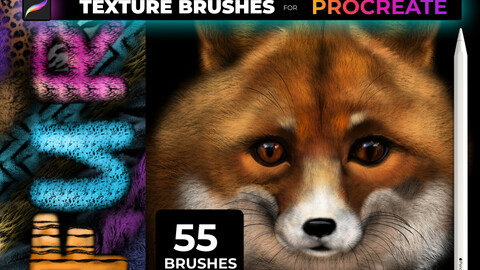 FUR TEXTURE Brushes for PROCREATE, fur, wool, hair, skin, animal color, leopard, zebra, fur, fur, tiger, wild cat, fox, Procreate Brushes, Procreate Brush Set, Procreate Lettering, Procreate Brushes, Procreate Brush Brushes For Procreate