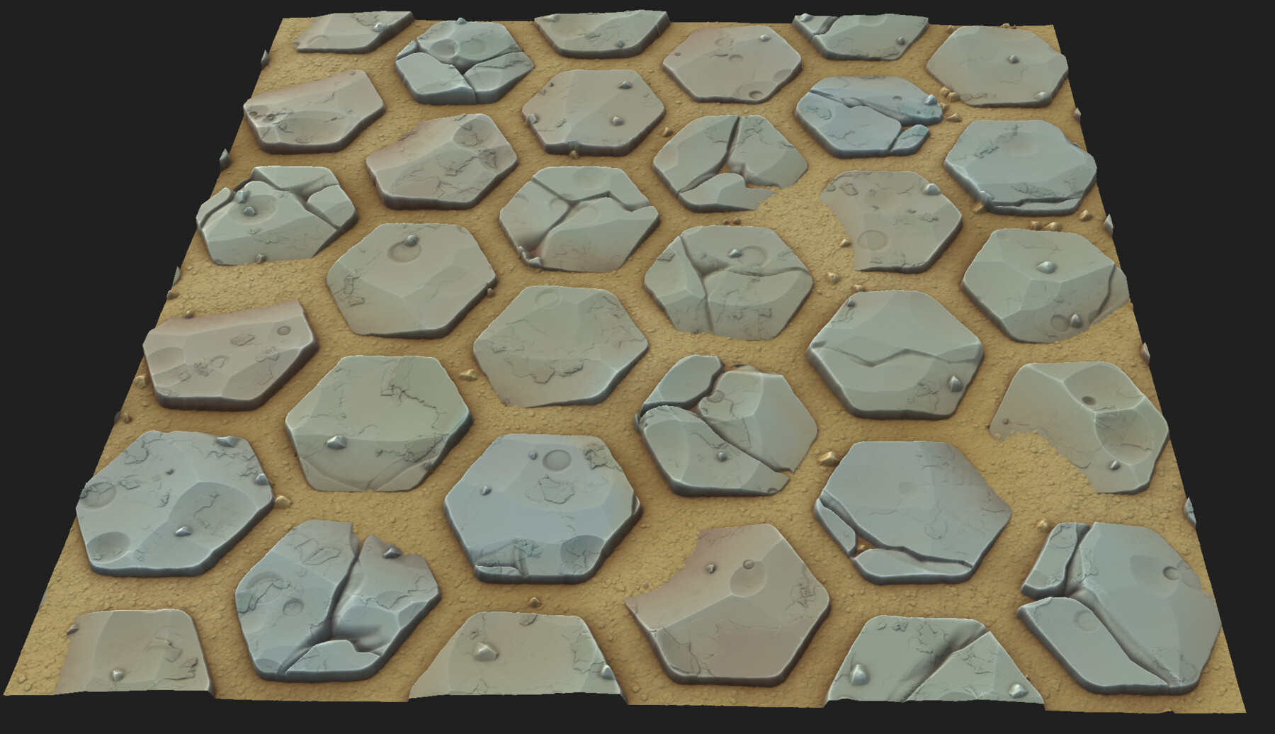 ArtStation - Hexagon Pavement Stylized | Game Assets