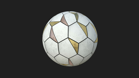 Hexagon pavement with metallic insertions