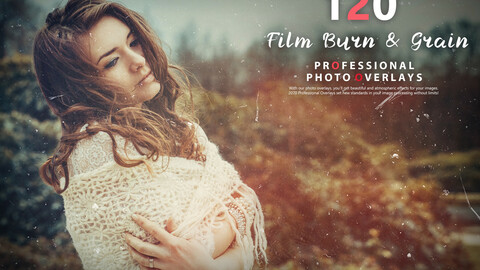 120 Film Burn and Grain Photo Overlays