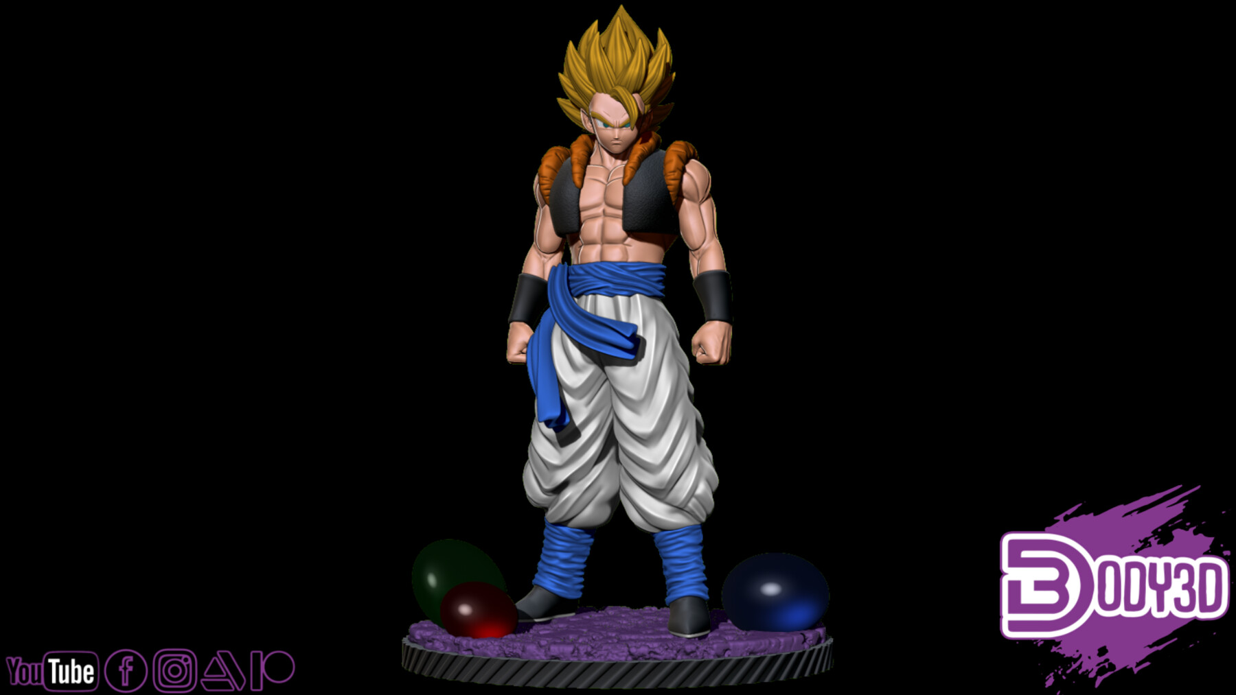 ArtStation - Gogeta Static Pose 1/6 Scale - Dragon Ball | Resources