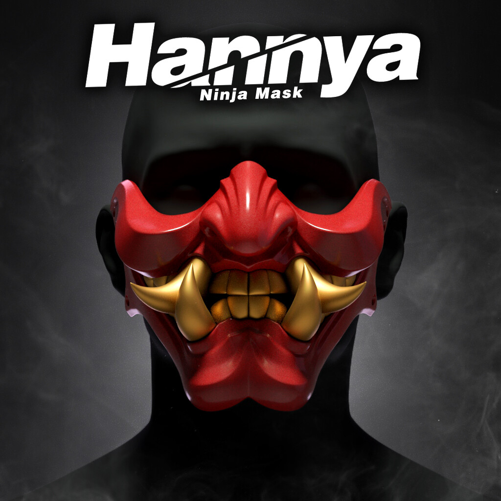 verwijzen Rudyard Kipling Obsessie ArtStation - Hannya Ninja Mask (For 3d Printing) | Resources
