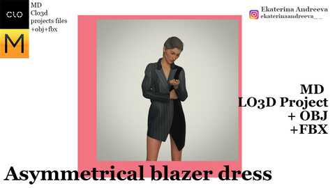 Asymmetrical blazer dress