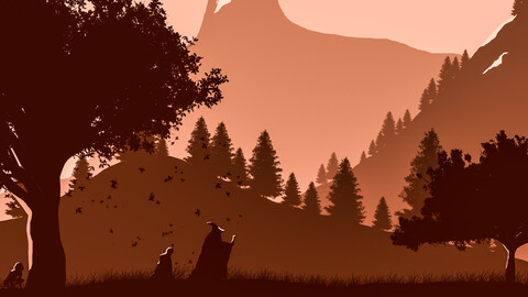 Gandalf & Bilbo's Journey (Poster & PSD)