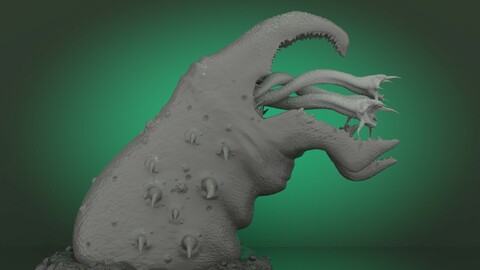 Graboid from Tremors Statue - FanMade Model for 3D printing