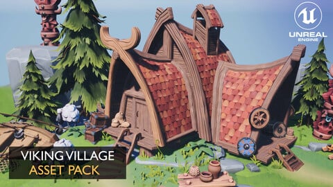 Viking Village Props for Games