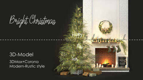 3disModel-005:  Bright Christmas [Decorative Set]