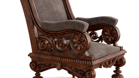 Carved armchair