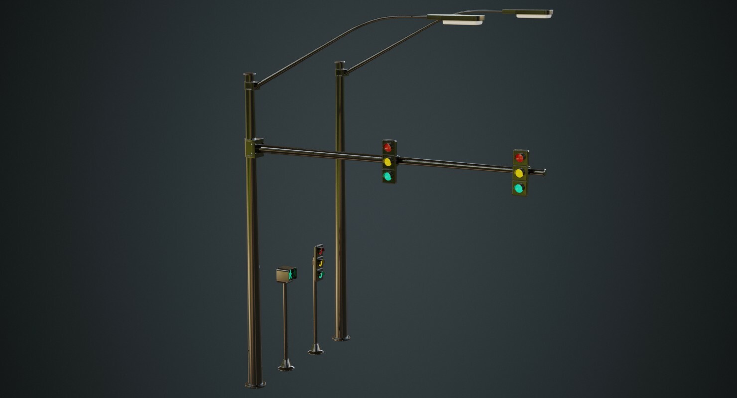 ArtStation - Stop Light 1A | Game Assets