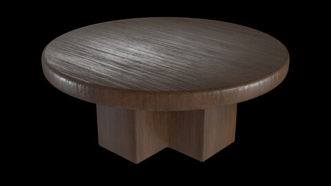 Heavy Circular Table Low-poly 3D model