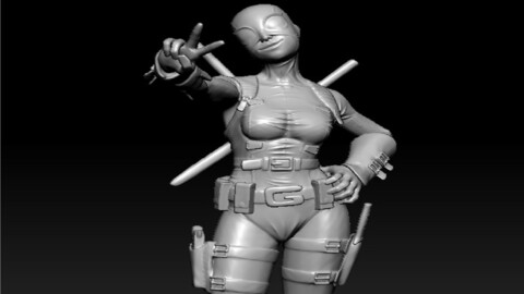 Gwenpool 3D printable Sculpture