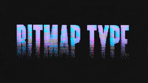 BITMAP TYPE - RETRO VHS TYPEFACE