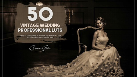 50 Vintage Wedding LUTs Pack