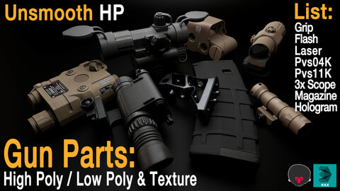 Gun Parts High / Low Mesh & Texture