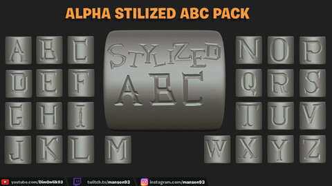 Stylized ABC Alpha pack