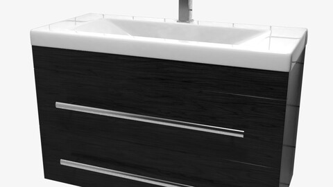 Bath Cabinet PBR for Cinema4D and Blender