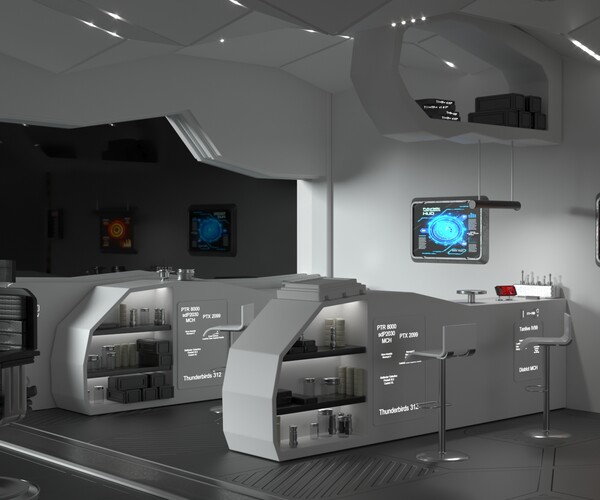 ArtStation - Sci Fi Interior Station - scifi station 3D model | Resources