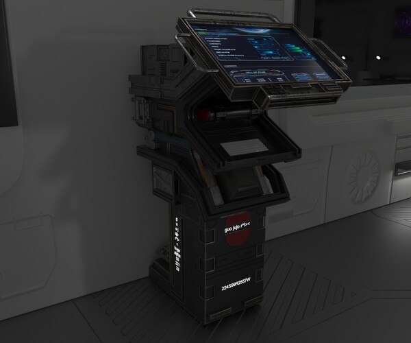 ArtStation - Sci Fi Interior Station - scifi station 3D model | Resources