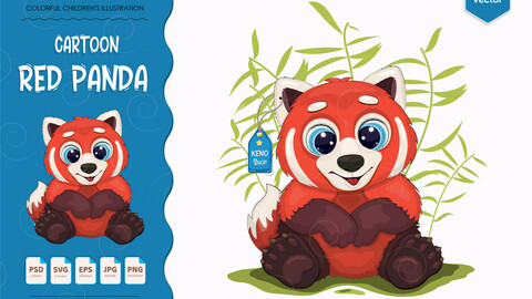 Big cartoon red panda.