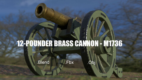 12 Pounder Brass Cannon - M1736