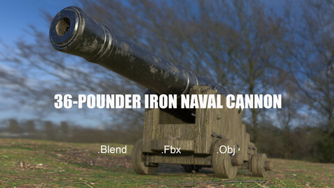 36 Pounder Iron Naval Cannon
