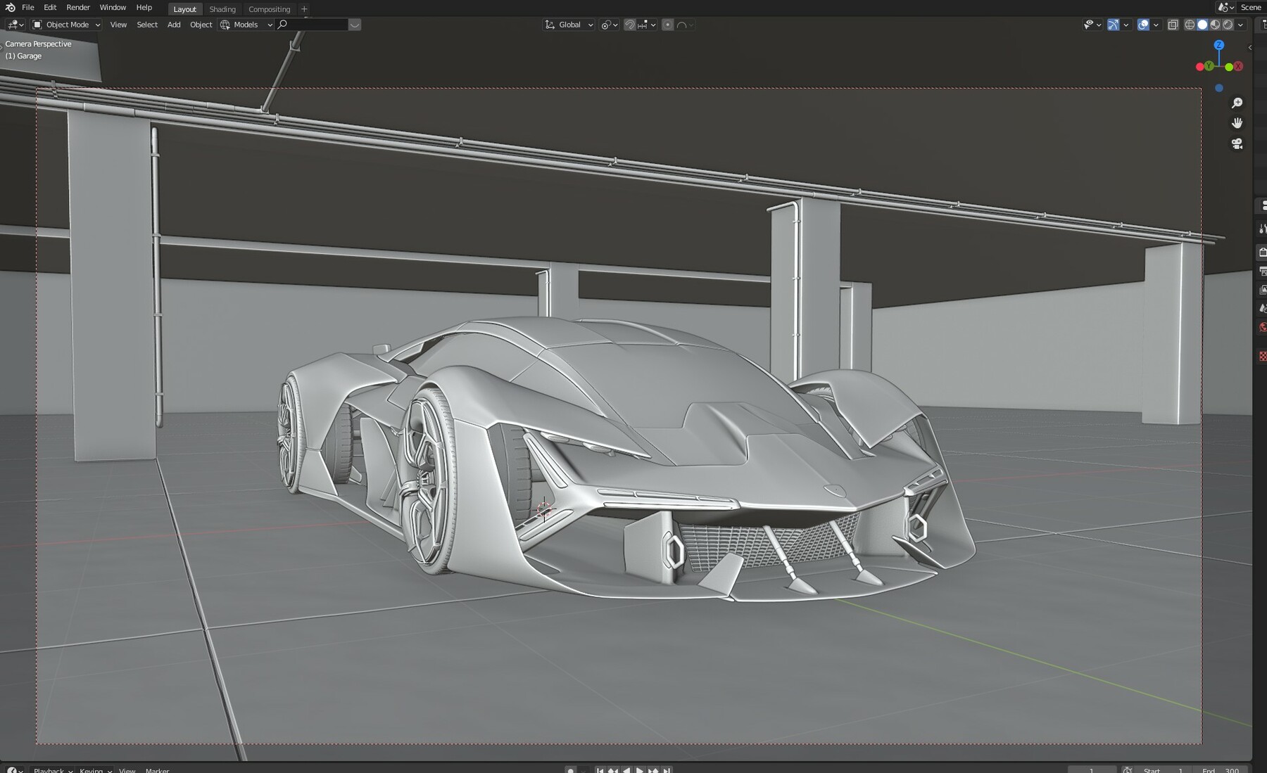 Lamborghini Terzo Millennio - Underground Garage - Finished