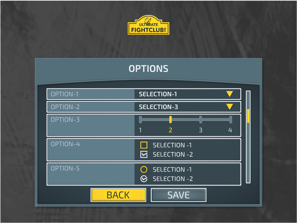 ArtStation Game UI Kit (Fighting) Game Assets
