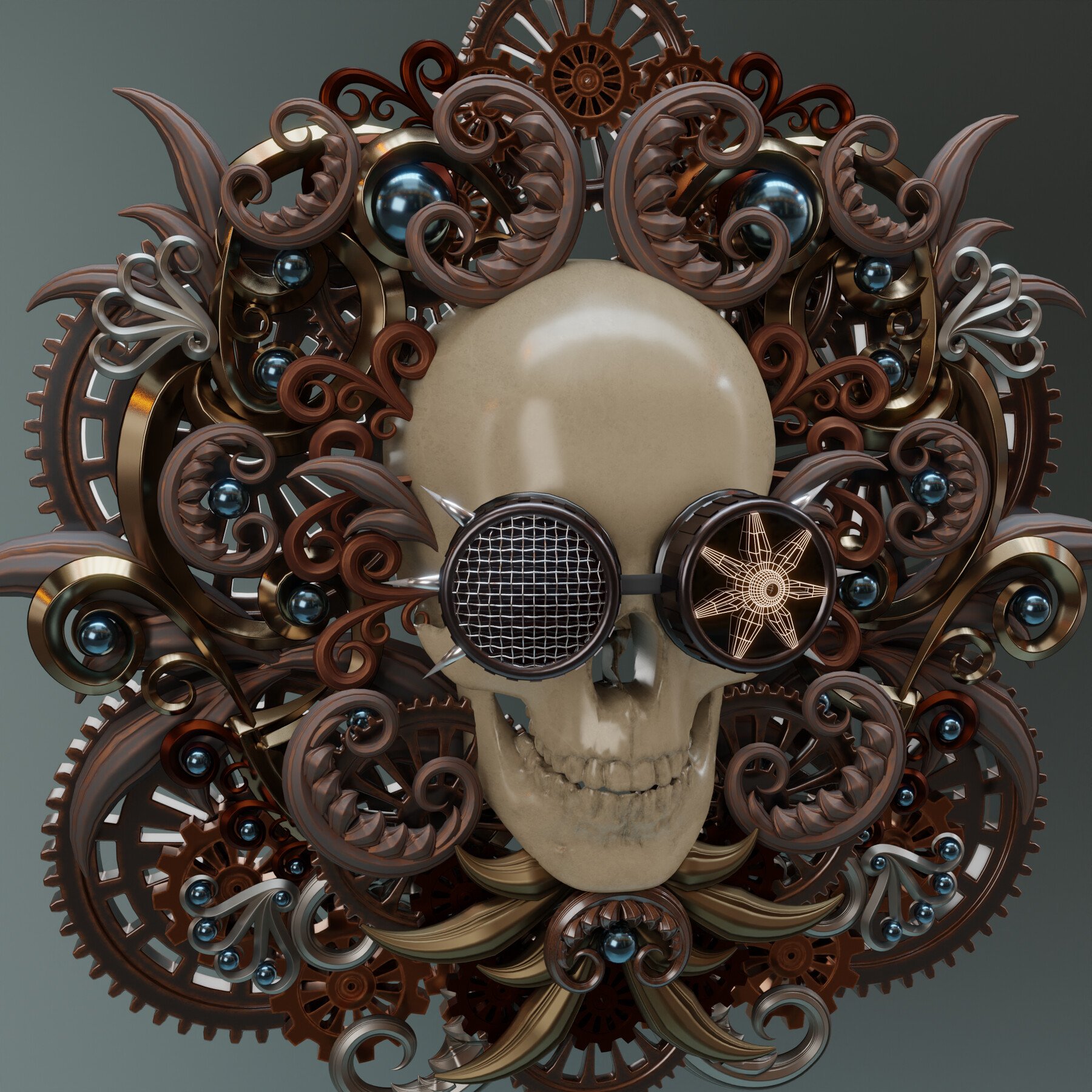 ArtStation Steampunk Skull Resources