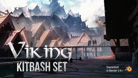 Viking Village KitBash Set For Concept Art