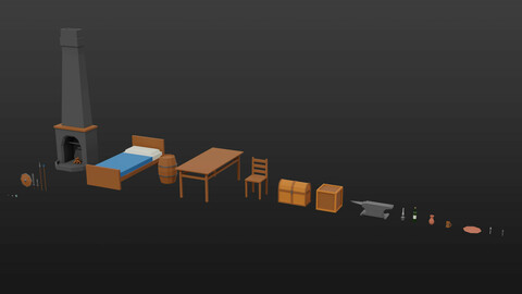 Props  Assets Low Poly