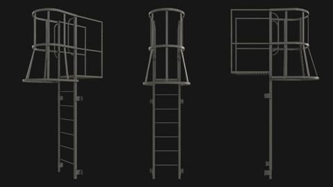 Fire escape stair Grey