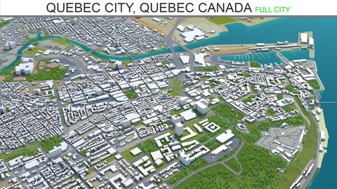Quebec City Quebec Canada 3d model 50km