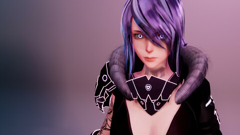 Evelynn.exe v2 - Realtime Cyberpunk Character