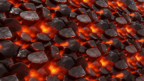 Stylized Burning Coal