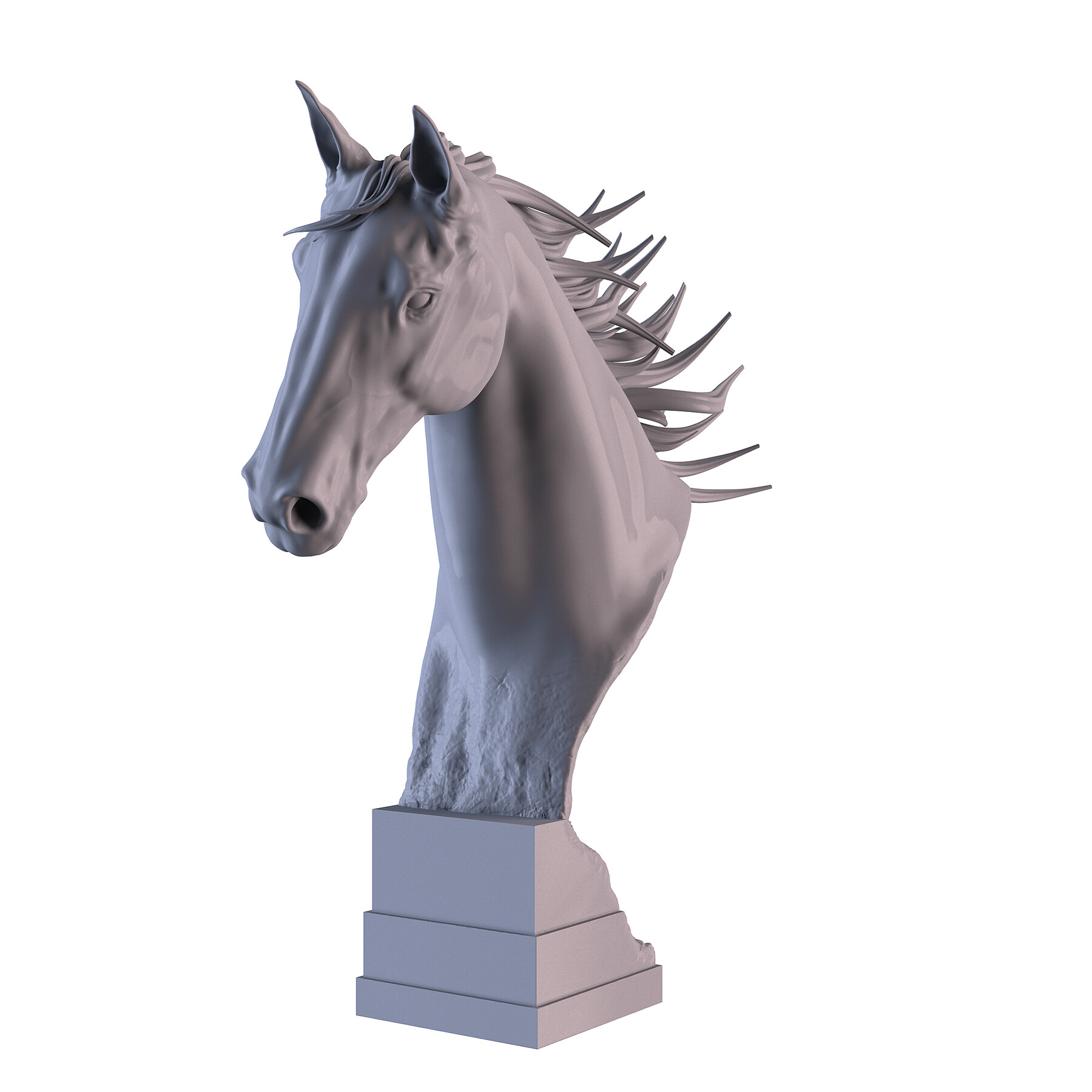 ArtStation Horse Head Statue Resources