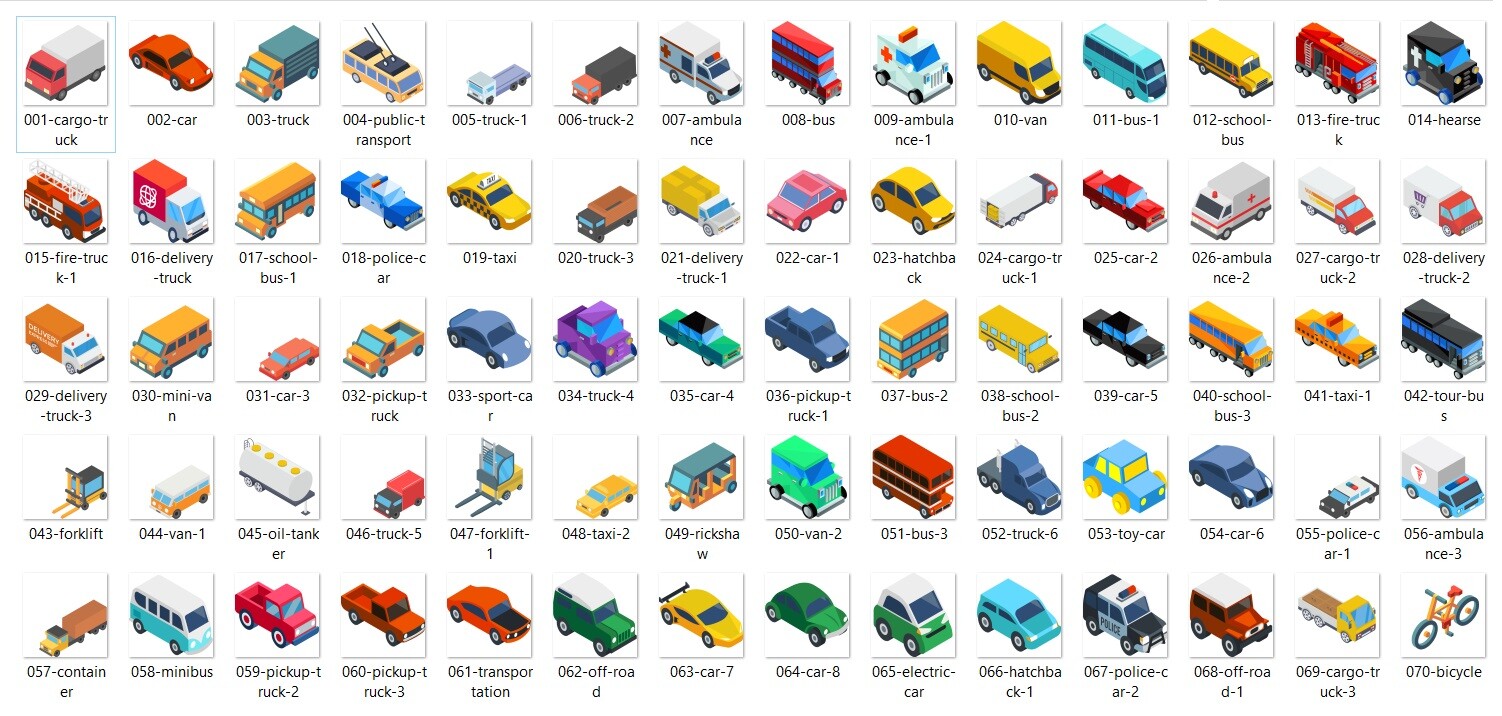 ArtStation - Isometric Vehicles Pack | Game Assets