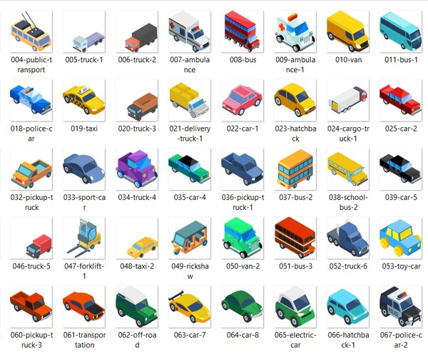 Artstation - Isometric Vehicles Pack 