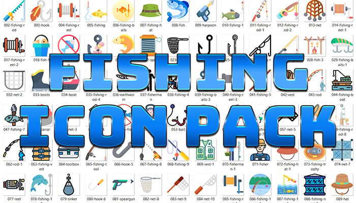 Download Artstation Fishing Icon Pack Game Assets