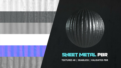 Textures Sheet Metal 4k Pbr - 16bit - 01