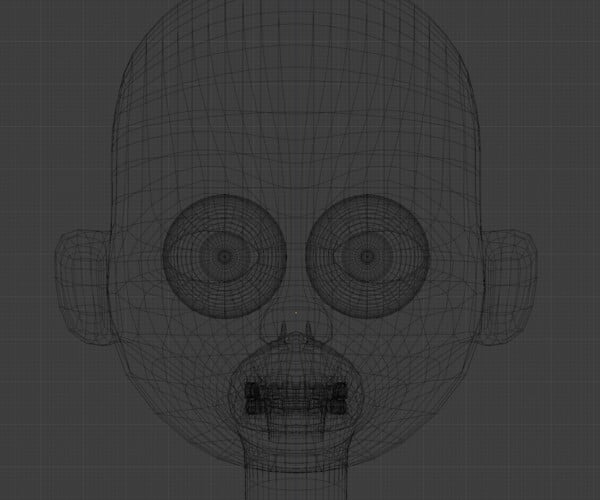 ArtStation - Stylized Cartoon Character Face Head Base Mesh | Game Assets