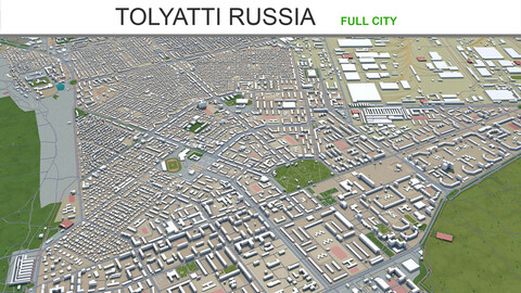 Tolyatti city Russia 3d model 60km